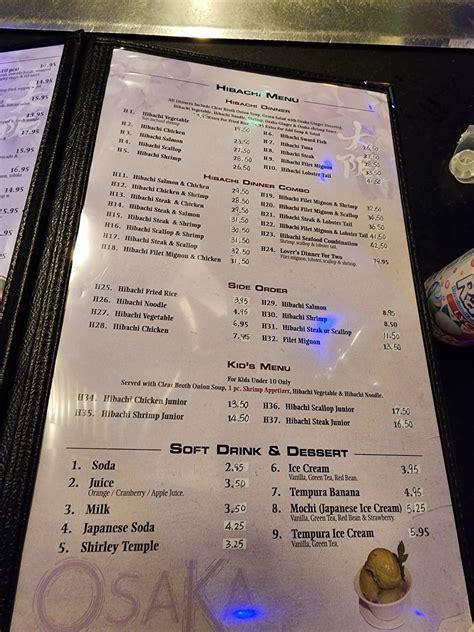 osaka seafood steakhouse menu|OSAKAKINGSTOWNE